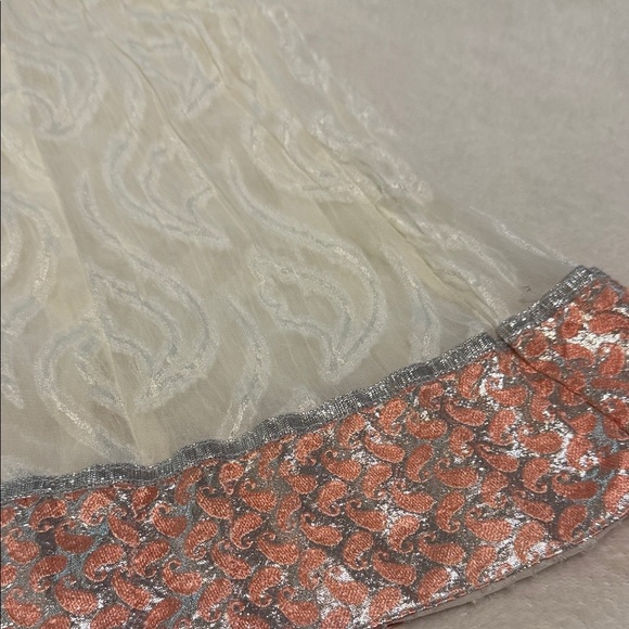 Bohemian Embroidered Hand Beaded White & Silver-Style Women’s Tunic Dress - Picture 8 of 15